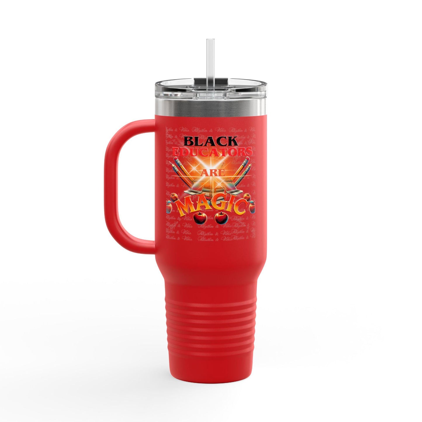 Black Educators Are Magic 4, 40oz Travel Mug, Double Sided Stainless Steel Tumbler