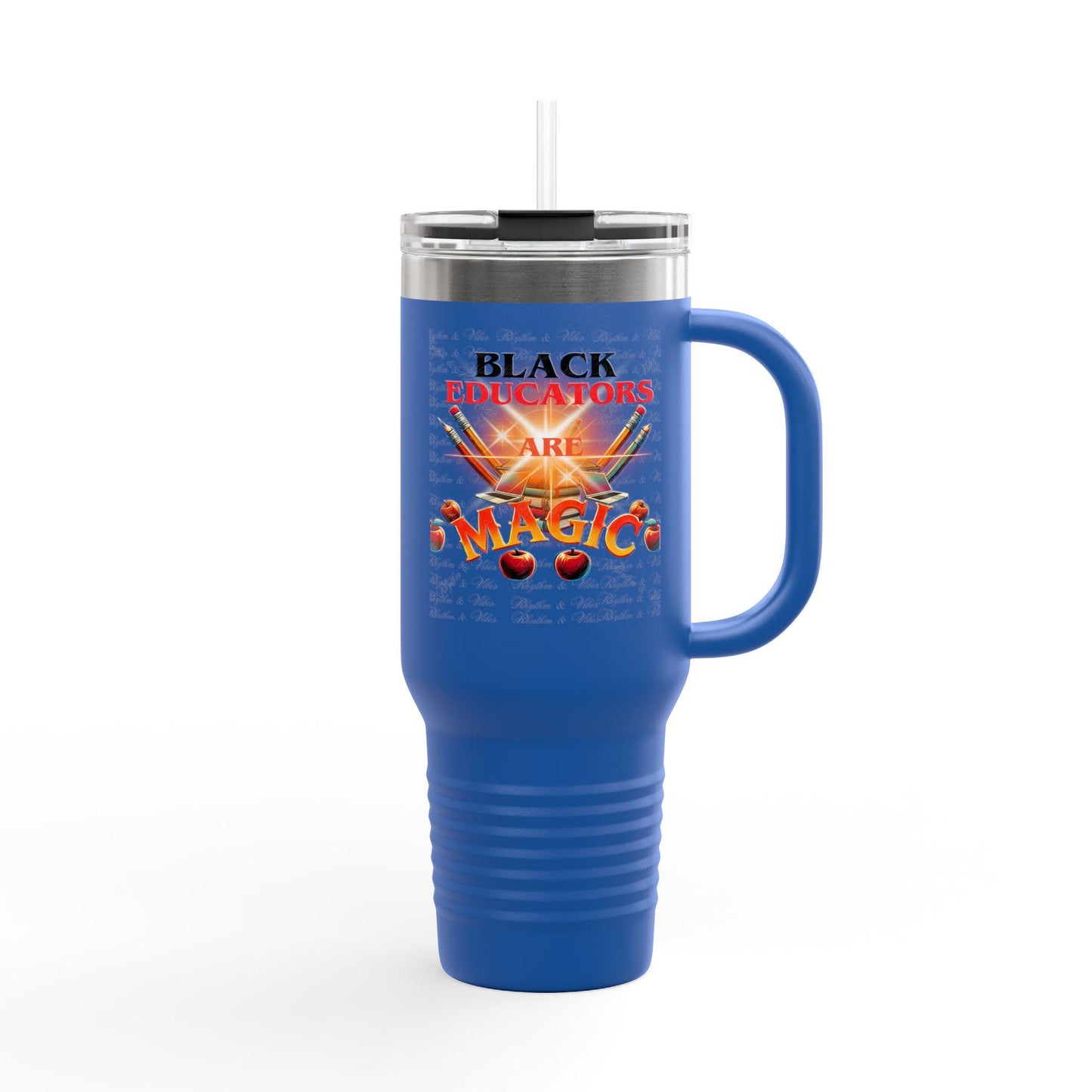 Black Educators Are Magic, 40oz Travel Mug, Double Sided Stainless Steel Tumbler, Insulated Travel Mug